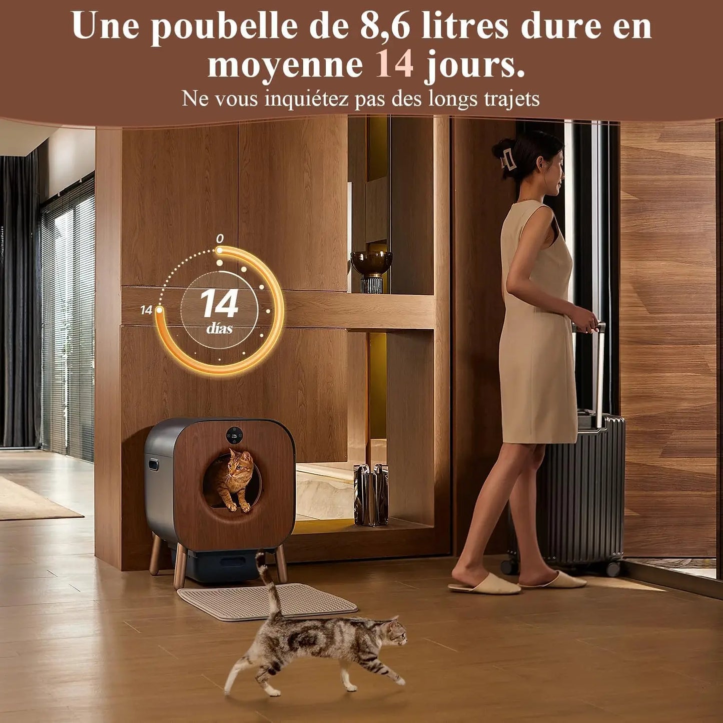 🇫🇷 PAWBBY P1 Bac à Litière Intelligent Autonettoyant – XXL, App Connectée, Certifié TÜV, Idéal pour Plusieurs Chats 🇬🇧 PAWBBY P1 Ultra Smart Self-Cleaning Litter Box – Extra Large, App Control, TÜV Certified, Multi-Cat Friendly