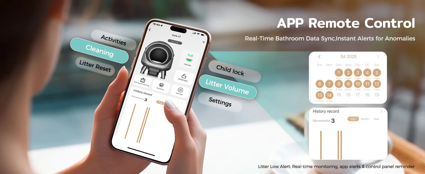🇫🇷 Amicura Cura X1 – Litière automatique pour chat avec application, capteurs de sécurité et bac facile à nettoyer. 🇬🇧 Amicura Cura X1 – Automatic cat litter box with app control, safety sensors & easy-clean tray.