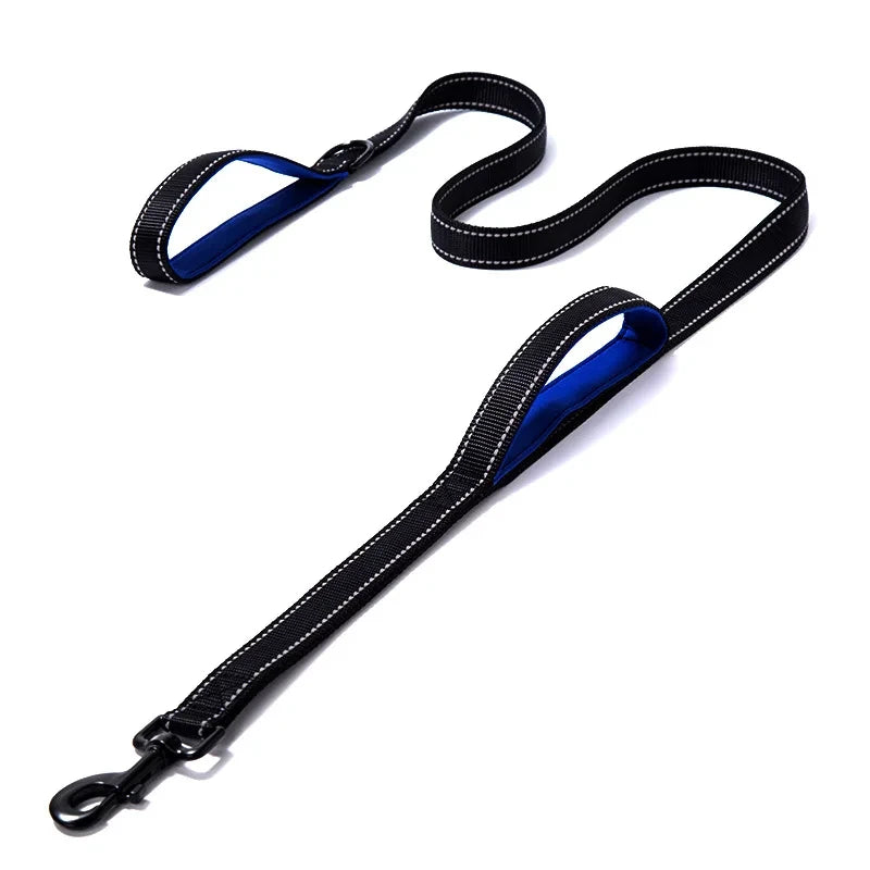 🇫🇷 Laisse pour chien double poignée – Laisse de dressage robuste pour promenade, voyage et contrôle renforcé  🇬🇧 Double Handle Dog Leash – Heavy-duty training lead for outdoor walks, travel & better control