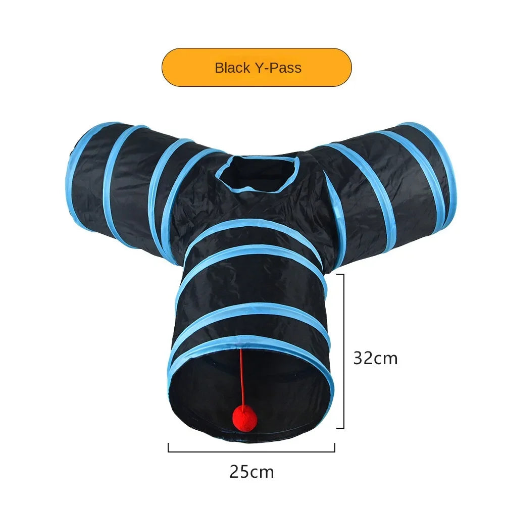 🇫🇷 Tunnel pliable pour chat – jouet interactif d’intérieur, tunnel de jeu respirant avec bruit de papier pour stimuler et amuser votre chat. 🇬🇧 Foldable cat play tunnel – indoor breathable toy with crinkle paper sound for endless fun.