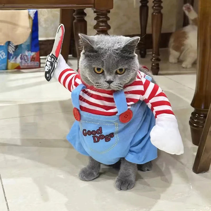 🇫🇷 Vêtements amusants pour chats – Costumes Halloween & Cosplay, Combinaisons douces et chaudes pour chats & petits chiens | 🇬🇧 Funny Cat Clothes – Halloween Cosplay Costumes, Soft Warm Outfits for Cats & Small Dogs