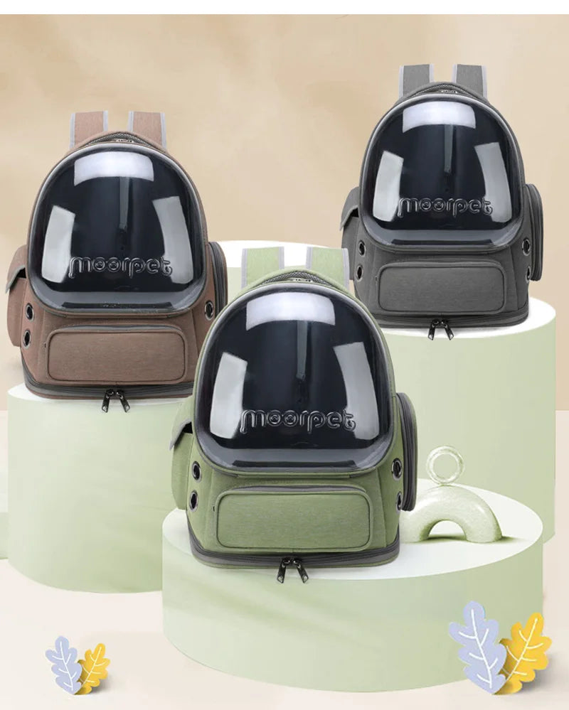 🇫🇷 Sac à dos transparent pour chat – Transporteur respirant pour chats et petits chiens, idéal pour voyages et sorties  🇬🇧 Transparent Cat Carrier Backpack – Breathable travel bag for cats & small dogs, perfect for outdoor trips