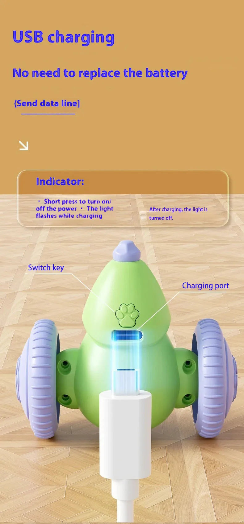🇫🇷 Français : Jouet interactif pour chat – Souris électrique intelligente, silencieuse et anti-stress  🇬🇧 Anglais : Interactive Toy for Cats – Smart Silent Electric Mouse, Stress-Relief Play