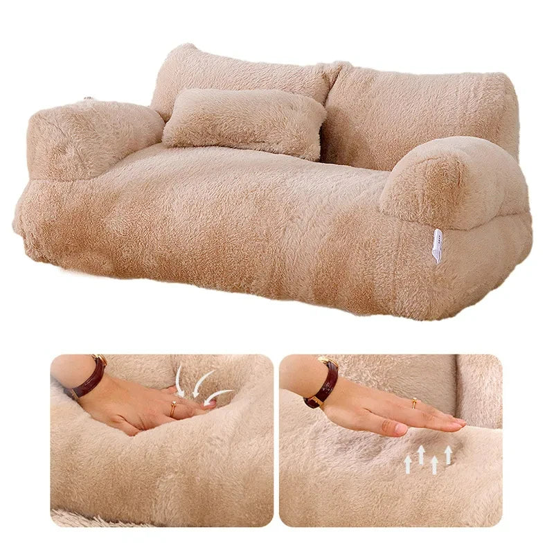 🇫🇷 Lit canapé de luxe pour chat – Nid d’hiver chaud et moelleux, en peluche confortable pour chiens et chats de petite à moyenne taille 🇬🇧 Luxury Cat Sofa Bed – Winter Warm Plush Nest for Small & Medium Cats and Dogs, Super Soft and Cozy