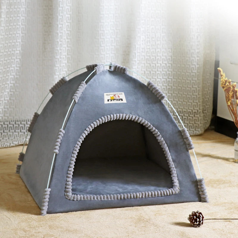 🇫🇷 Maison pliable pour chat – Tente portable toutes saisons avec tapis rafraîchissant, respirante et adaptée intérieur/extérieur 🇬🇧 Foldable Cat House – All-Season Pet Tent with Cooling Mat, Portable, Breathable, for Indoor & Outdoor Use