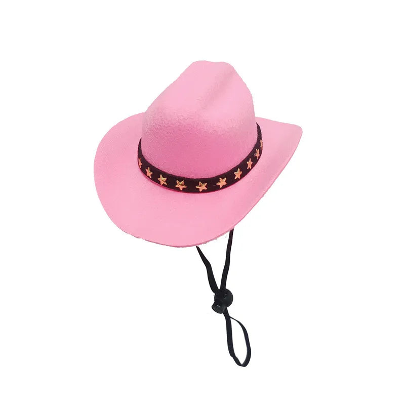🇫🇷 Chapeau Cowboy pour chien & chat – Chapeau ajustable, accessoire déguisement & protection solaire pour petits et moyens animaux | 🇬🇧 Pet Cowboy Hat for Dogs & Cats – Adjustable Costume & Sun Hat for Small Medium Pets