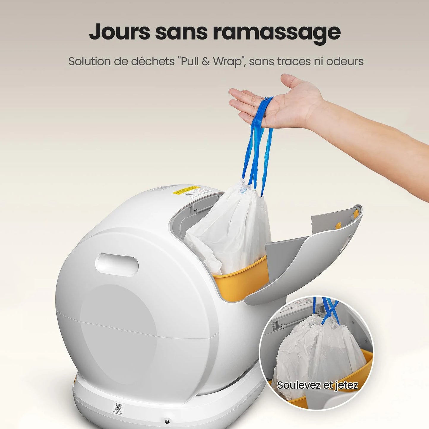 🇫🇷 Français : UBPet C20 – Litière automatique pour chat 75L, grande capacité, système anti‑pincement  🇬🇧 English : UBPet C20 – 75L Automatic Cat Litter Box, Extra Large Capacity, Anti-Pinch System