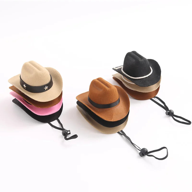 🇫🇷 Chapeau Cowboy pour chien & chat – Chapeau ajustable, accessoire déguisement & protection solaire pour petits et moyens animaux | 🇬🇧 Pet Cowboy Hat for Dogs & Cats – Adjustable Costume & Sun Hat for Small Medium Pets