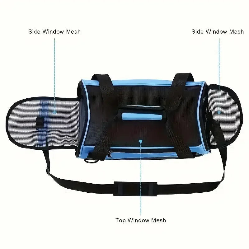 🇫🇷 Sac de transport portable pour chien et chat – Sac respirant en maille pour voyages et sorties  🇬🇧 Portable Dog & Cat Carrier Bag – Breathable mesh travel tote for pets