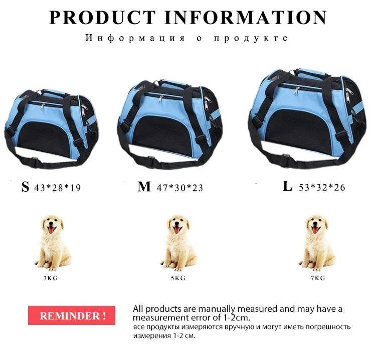 🇫🇷 Sac de transport portable pour chien et chat – Sac respirant en maille pour voyages et sorties  🇬🇧 Portable Dog & Cat Carrier Bag – Breathable mesh travel tote for pets