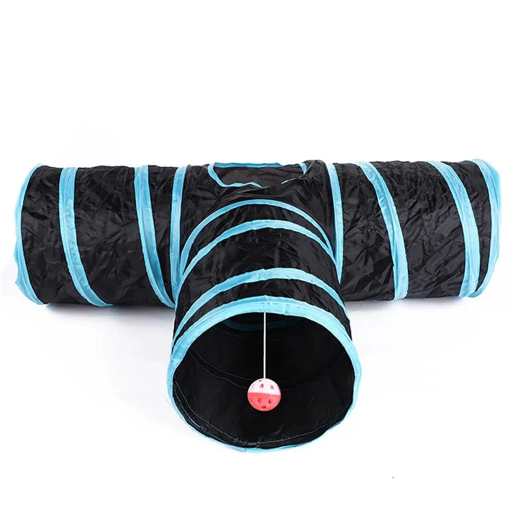🇫🇷 Tunnel pliable pour chat – jouet interactif d’intérieur, tunnel de jeu respirant avec bruit de papier pour stimuler et amuser votre chat. 🇬🇧 Foldable cat play tunnel – indoor breathable toy with crinkle paper sound for endless fun.