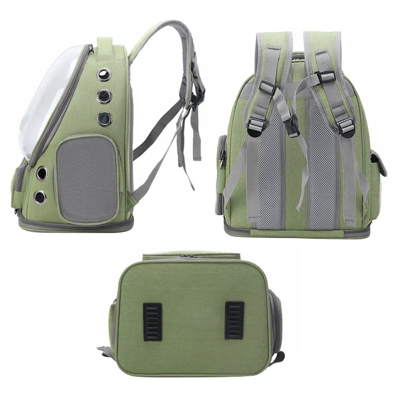 🇫🇷 Sac à dos transparent pour chat – Transporteur respirant pour chats et petits chiens, idéal pour voyages et sorties  🇬🇧 Transparent Cat Carrier Backpack – Breathable travel bag for cats & small dogs, perfect for outdoor trips