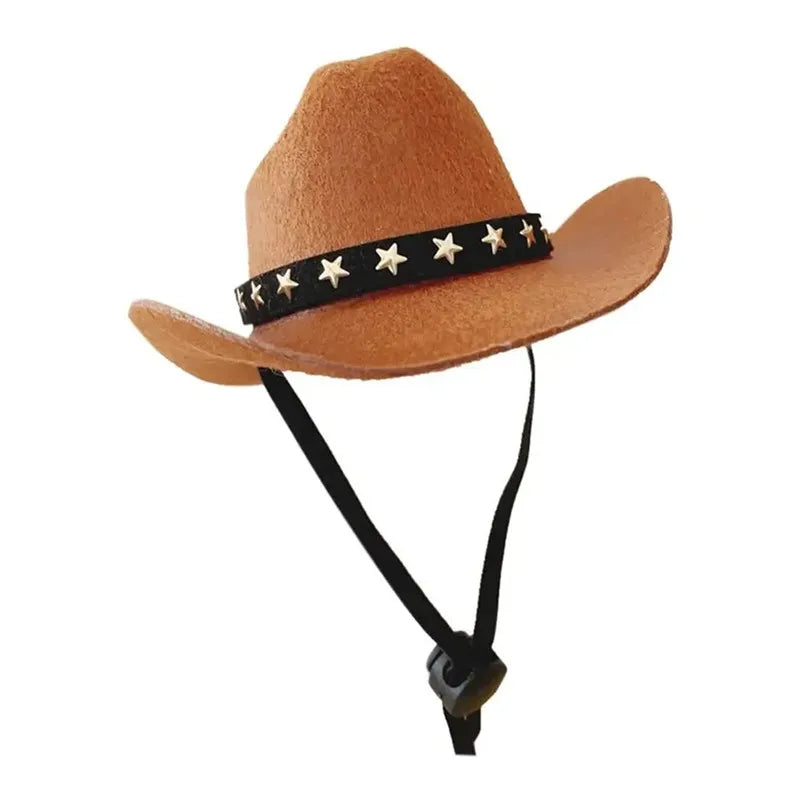 🇫🇷 Chapeau Cowboy pour chien & chat – Chapeau ajustable, accessoire déguisement & protection solaire pour petits et moyens animaux | 🇬🇧 Pet Cowboy Hat for Dogs & Cats – Adjustable Costume & Sun Hat for Small Medium Pets
