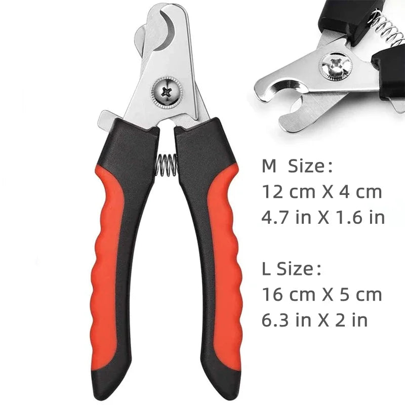 🇫🇷 Coupe-griffes pro avec butée de sécurité – Acier inoxydable – Pour chats et chiens, soin des griffes et toilettage. 🇬🇧 Pro nail clipper with safety guard – Stainless steel – For cats & dogs, claw care and grooming.