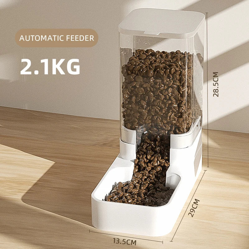 🇫🇷 Distributeur automatique HOOPET pour chiens & chats – Gamelle avec réservoir transparent pour croquettes et eau | 🇬🇧 HOOPET Automatic Dog & Cat Feeder – Transparent Food & Water Storage Dispenser for Puppies & Kittens