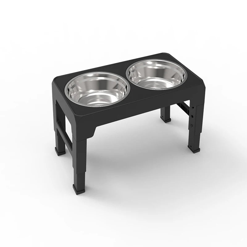 🇫🇷 Français : BOOTEELY Gamelle surélevée ajustable – Support avec 2 bols inox pour chiens  🇬🇧 English : BOOTEELY Elevated Dog Feeder – Adjustable Stand with 2 Stainless Steel Bowls