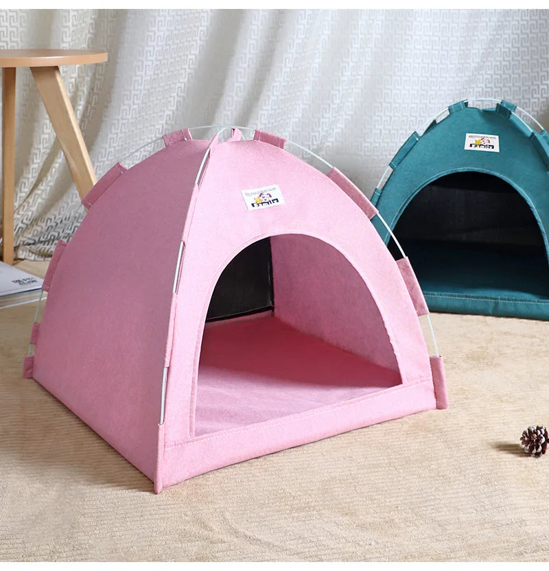 🇫🇷 Maison pliable pour chat – Tente portable toutes saisons avec tapis rafraîchissant, respirante et adaptée intérieur/extérieur 🇬🇧 Foldable Cat House – All-Season Pet Tent with Cooling Mat, Portable, Breathable, for Indoor & Outdoor Use