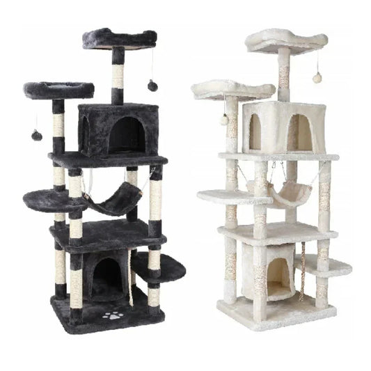 🇫🇷 Français : Arbre à chat 170 cm, tour en peluche avec niches et griffoirs. Parfait pour chats d’intérieur.  🇬🇧 English: 170cm cat tree, plush tower with condos and scratchers. Ideal for indoor cats.
