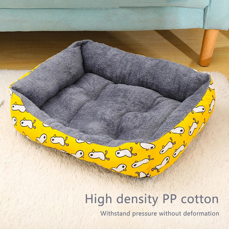🇫🇷 Grand lit chaud pour chien et chat, canapé niche avec tapis épais respirant.  🇬🇧 Large warm dog & cat bed, sofa house with thick breathable mat.
