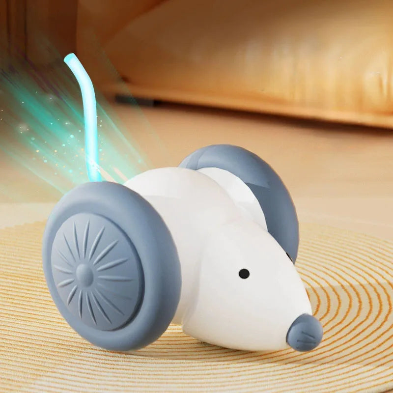 🇫🇷 Français : Jouet interactif pour chat – Souris électrique intelligente, silencieuse et anti-stress  🇬🇧 Anglais : Interactive Toy for Cats – Smart Silent Electric Mouse, Stress-Relief Play