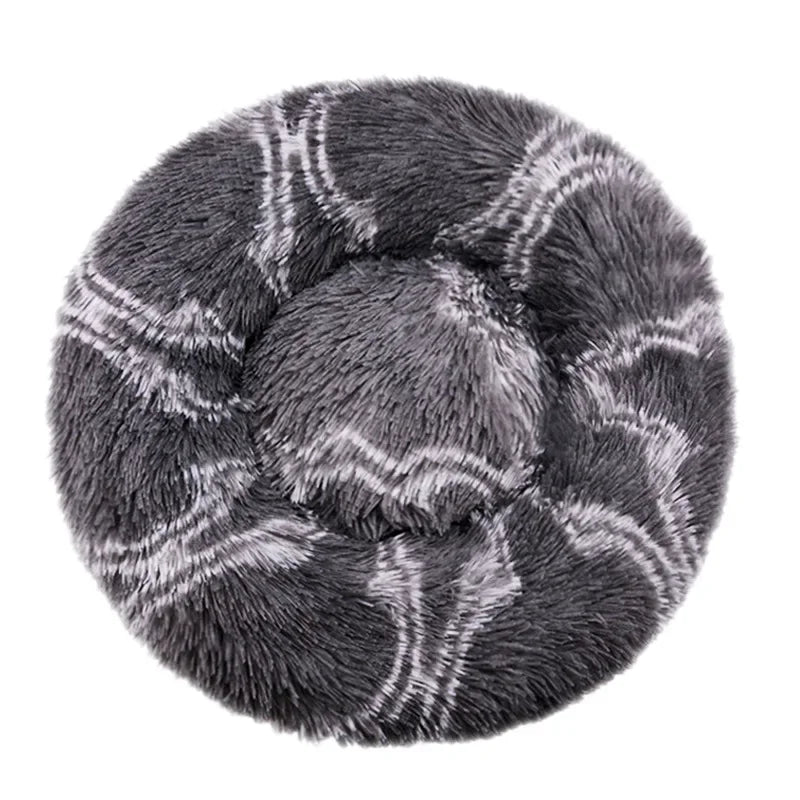 🇫🇷 Lit rond pour chiens & chats (40-90 cm) – Panier ultra doux en peluche longue, couchage chaud pour petits, moyens & grands animaux | 🇬🇧 Round Pet Bed (40-90cm) – Super Soft Long Plush Dog & Cat Bed, Warm Winter Sleeping Nest