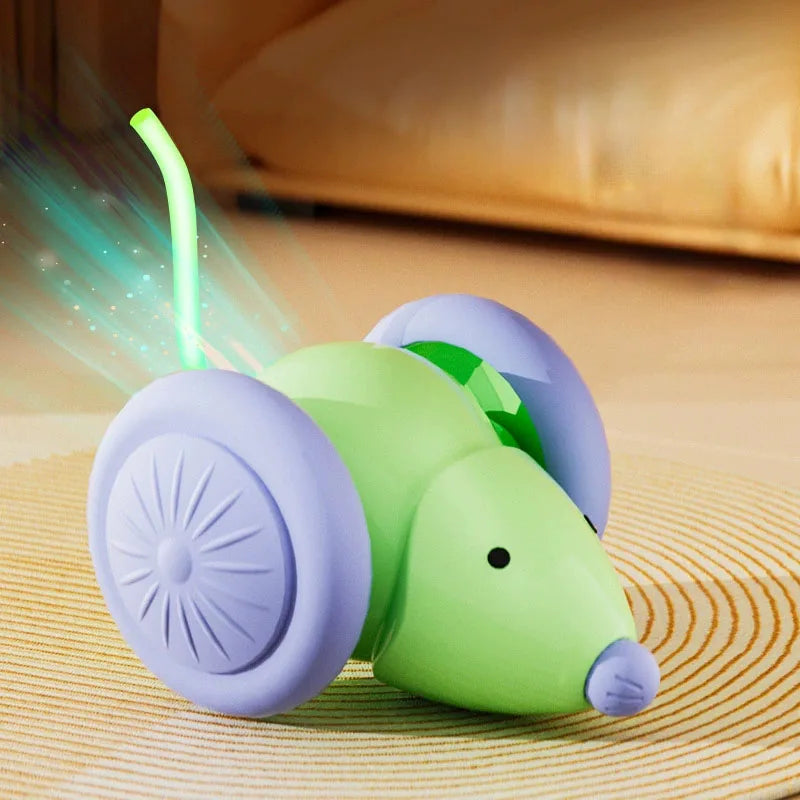 🇫🇷 Français : Jouet interactif pour chat – Souris électrique intelligente, silencieuse et anti-stress  🇬🇧 Anglais : Interactive Toy for Cats – Smart Silent Electric Mouse, Stress-Relief Play