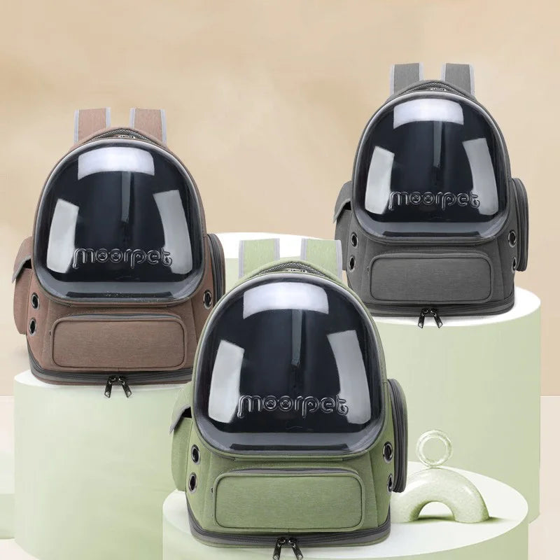 🇫🇷 Sac à dos transparent pour chat – Transporteur respirant pour chats et petits chiens, idéal pour voyages et sorties  🇬🇧 Transparent Cat Carrier Backpack – Breathable travel bag for cats & small dogs, perfect for outdoor trips