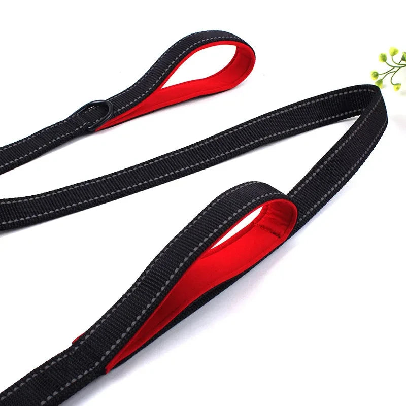 🇫🇷 Laisse pour chien double poignée – Laisse de dressage robuste pour promenade, voyage et contrôle renforcé  🇬🇧 Double Handle Dog Leash – Heavy-duty training lead for outdoor walks, travel & better control