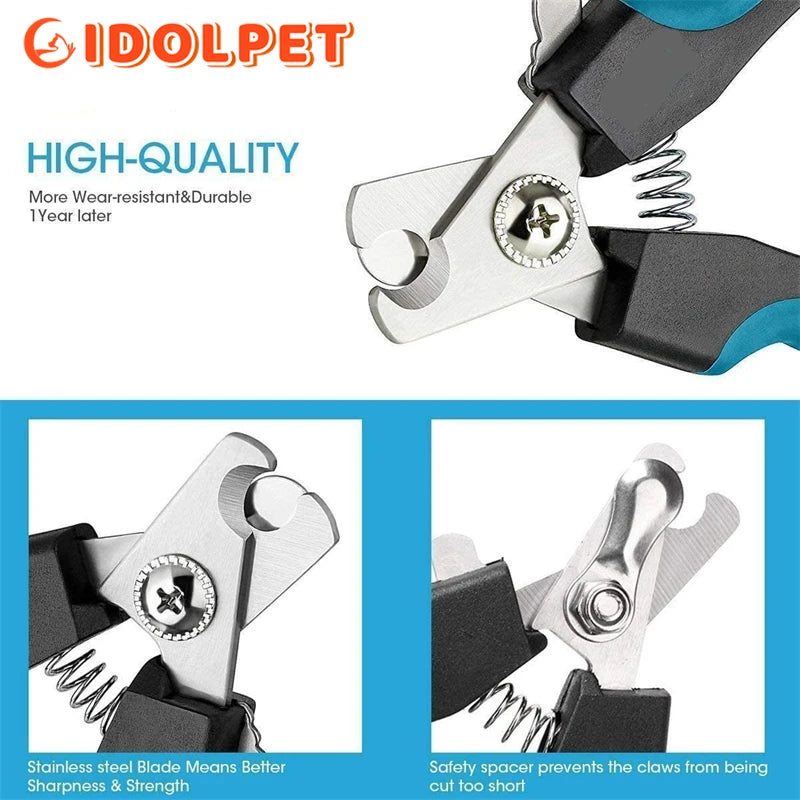 🇫🇷 Coupe-griffes pro avec butée de sécurité – Acier inoxydable – Pour chats et chiens, soin des griffes et toilettage. 🇬🇧 Pro nail clipper with safety guard – Stainless steel – For cats & dogs, claw care and grooming.