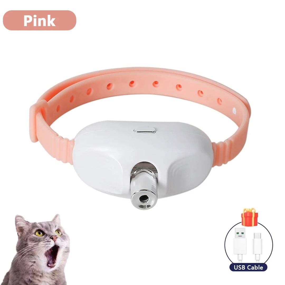 🇫🇷 Français : Collier laser pour chats – Jouet interactif automatique USB rechargeable  🇬🇧 English : Laser Pointer Cat Collar – Automatic USB Rechargeable Interactive Toy