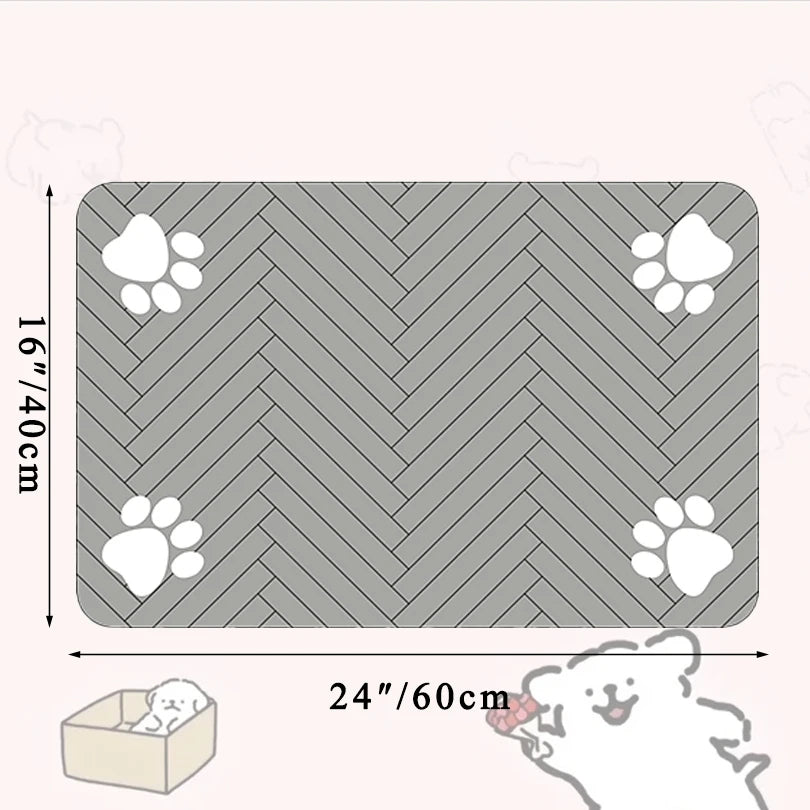 🇫🇷 Tapis d’alimentation imperméable pour chiens et chats – Séchage rapide, antidérapant, idéal sous gamelles  🇬🇧 Waterproof Pet Feeding Mat – Quick dry, non-slip placemat for dog & cat food and water bowls