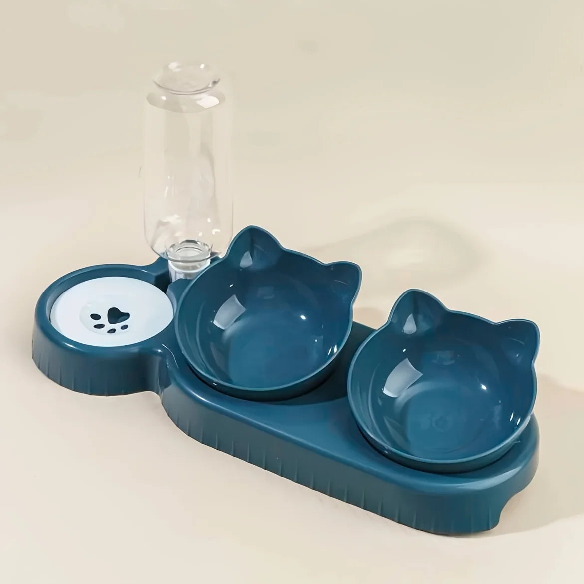 🇫🇷 Gamelles 3-en-1 pour animaux – Bols inclinés avec distributeur d’eau à gravité  🇬🇧 3-in-1 Pet Bowls – Tilted bowls with gravity water feeder