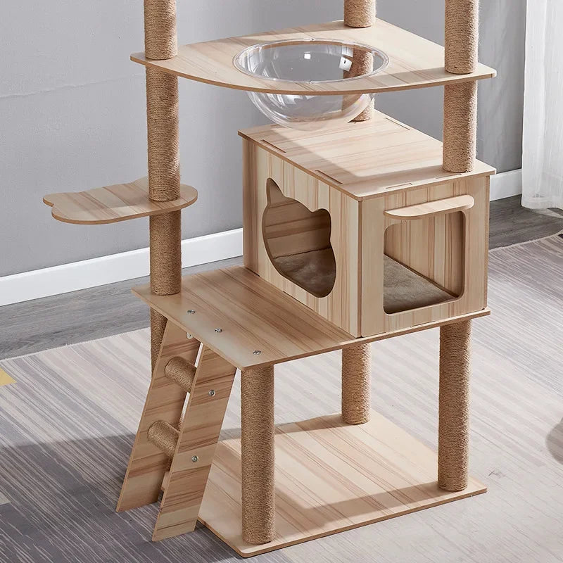 🇫🇷 Arbre à Chat Multi-Niveaux JIABINFU avec Griffoirs en Sisal, Jouets et Plateformes d’Escalade 🇬🇧 JIABINFU Multi-Level Cat Tree with Sisal Scratch Posts, Toys & Climbing Platforms