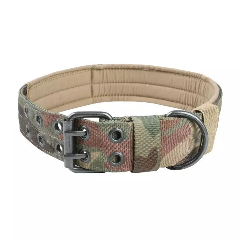 🇫🇷 Collier pour chien réglable – Nylon tactique réfléchissant, solide et idéal pour l’entraînement des grands chiens  🇬🇧 Adjustable Dog Collar – Reflective tactical nylon, strong and ideal for training large dogs