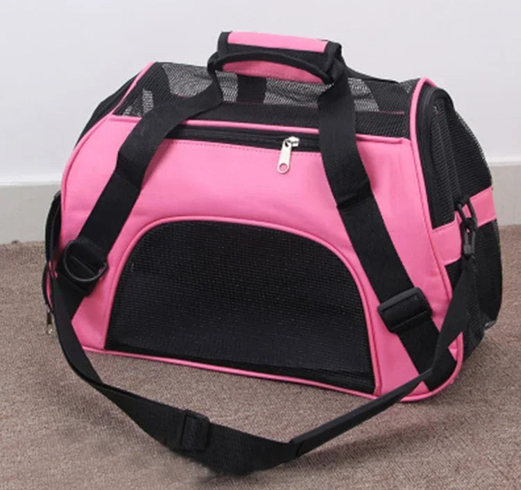🇫🇷 Sac de transport portable pour chien et chat – Sac respirant en maille pour voyages et sorties  🇬🇧 Portable Dog & Cat Carrier Bag – Breathable mesh travel tote for pets