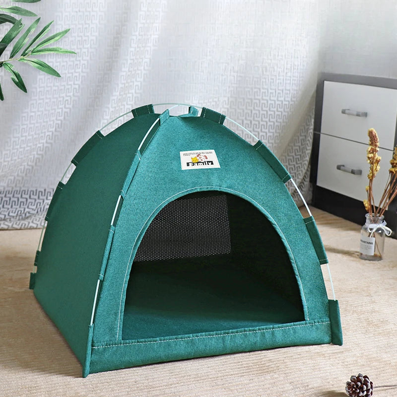 🇫🇷 Maison pliable pour chat – Tente portable toutes saisons avec tapis rafraîchissant, respirante et adaptée intérieur/extérieur 🇬🇧 Foldable Cat House – All-Season Pet Tent with Cooling Mat, Portable, Breathable, for Indoor & Outdoor Use