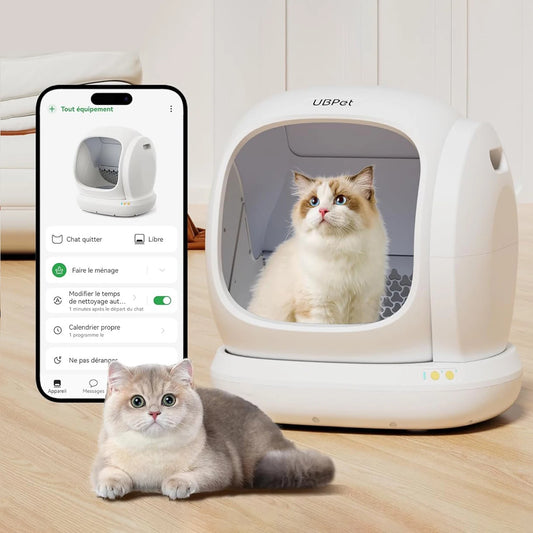 🇫🇷 Français : UBPet C20 – Litière automatique pour chat 75L, grande capacité, système anti‑pincement  🇬🇧 English : UBPet C20 – 75L Automatic Cat Litter Box, Extra Large Capacity, Anti-Pinch System