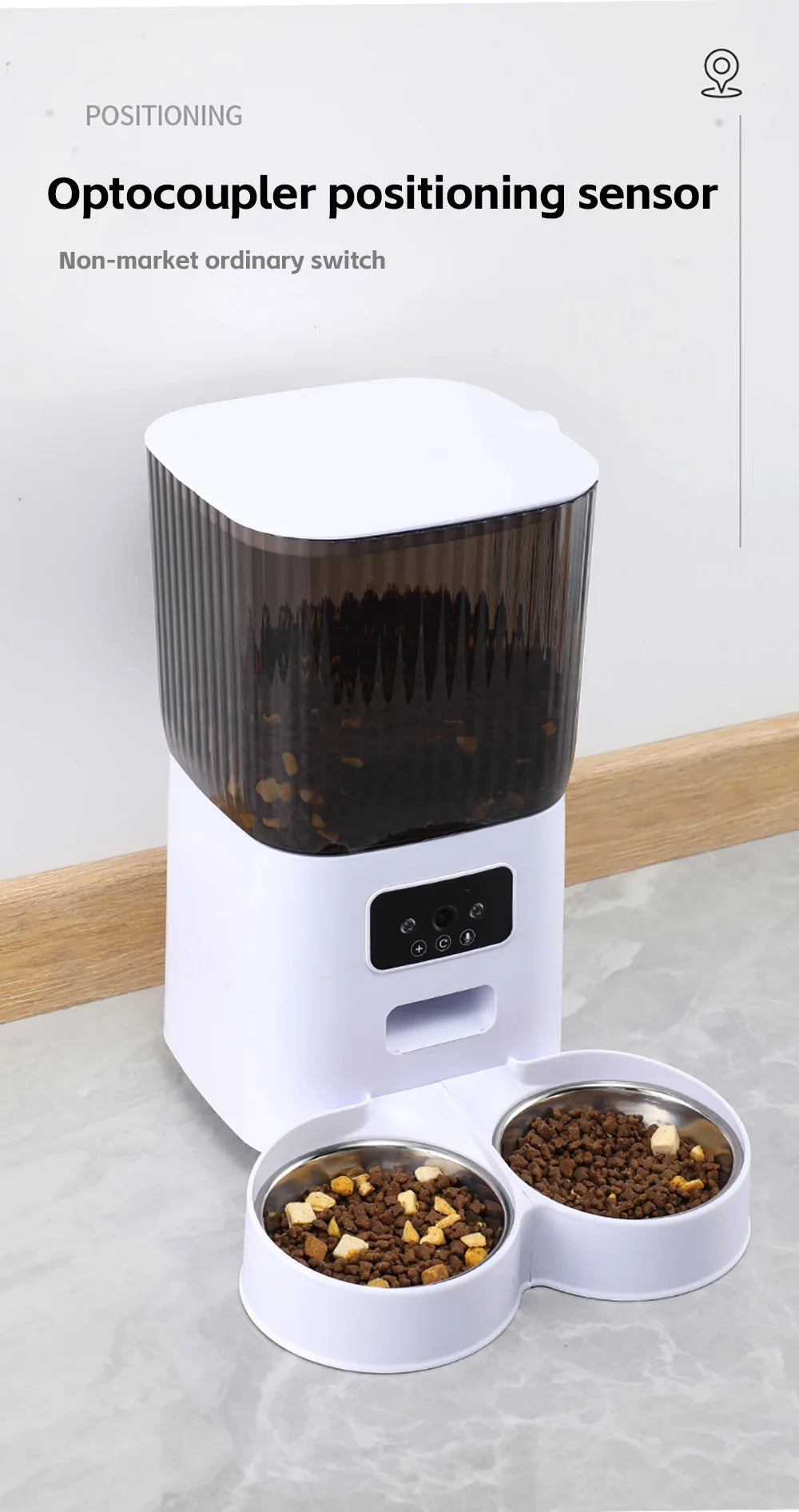 🇫🇷 Distributeur automatique 5L avec caméra – Double gamelle, enregistreur vocal, vidéo, pour croquettes chat/chien, contrôle intelligent 🇬🇧 5L Smart Auto Cat Feeder with Camera – Dual Bowls, Video & Voice Recorder, Dry Food Dispenser for Cats & Dogs