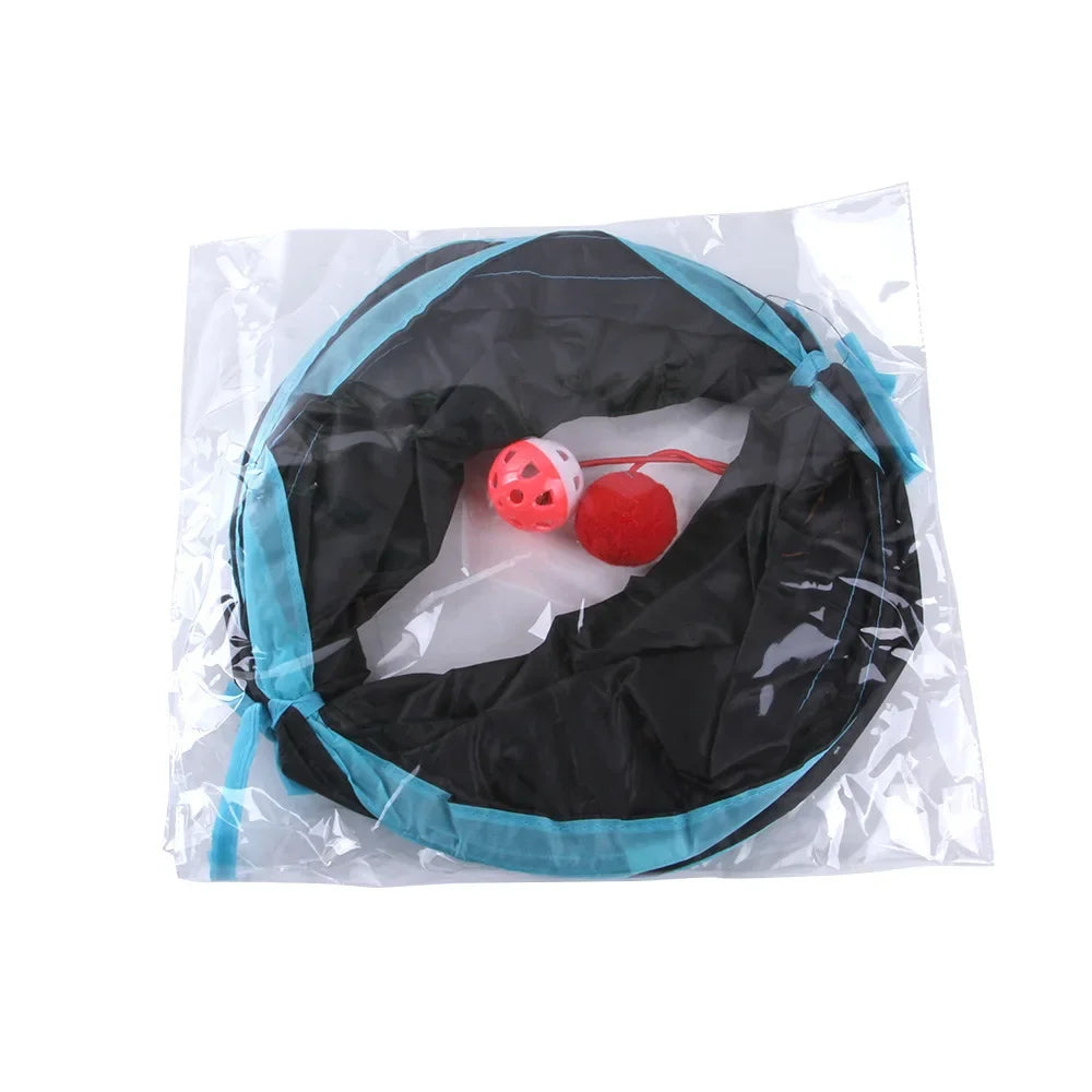🇫🇷 Tunnel pliable pour chat – jouet interactif d’intérieur, tunnel de jeu respirant avec bruit de papier pour stimuler et amuser votre chat. 🇬🇧 Foldable cat play tunnel – indoor breathable toy with crinkle paper sound for endless fun.