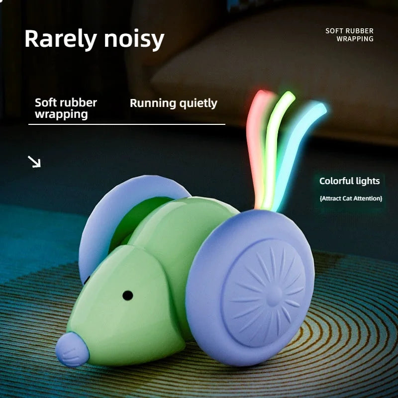 🇫🇷 Français : Jouet interactif pour chat – Souris électrique intelligente, silencieuse et anti-stress  🇬🇧 Anglais : Interactive Toy for Cats – Smart Silent Electric Mouse, Stress-Relief Play