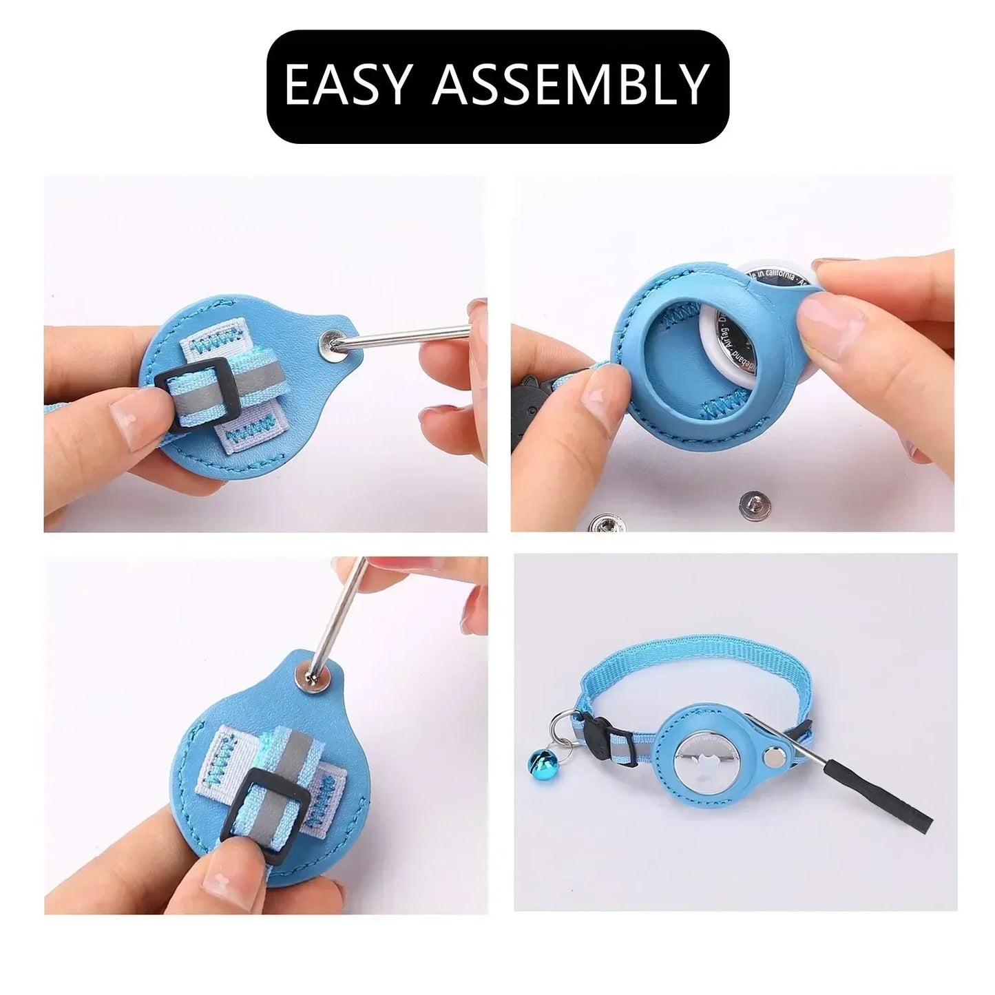 🇫🇷 Collier anti-perte pour chat – Compatible AirTag avec clochette et bande réfléchissante  🇬🇧 Anti-Lost Cat Collar – AirTag compatible with bell and reflective strap