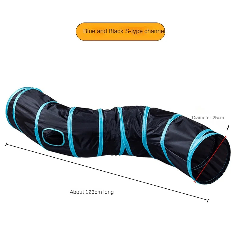 🇫🇷 Tunnel pliable pour chat – jouet interactif d’intérieur, tunnel de jeu respirant avec bruit de papier pour stimuler et amuser votre chat. 🇬🇧 Foldable cat play tunnel – indoor breathable toy with crinkle paper sound for endless fun.