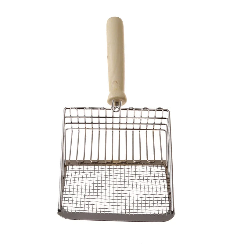 🇫🇷 Pelle à Litière Universelle en Acier Inoxydable avec Poignée – Tamis Fin & Pratique pour Nettoyage Facile | 🇬🇧 Universal Stainless Steel Cat Litter Scoop with Handle – Fine Mesh & Convenient Cleaning Tool