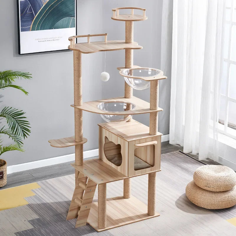 🇫🇷 Arbre à Chat Multi-Niveaux JIABINFU avec Griffoirs en Sisal, Jouets et Plateformes d’Escalade 🇬🇧 JIABINFU Multi-Level Cat Tree with Sisal Scratch Posts, Toys & Climbing Platforms