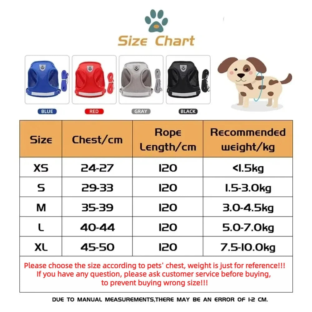 🇫🇷 Français : Harnais pour chat avec laisse – Réglable, réfléchissant et anti‑fugue – Gilet en maille pour chats et petits chiens  🇬🇧 English : Cat Harness & Leash Set – Adjustable, Reflective, Escape‑Proof Mesh Vest for Cats & Small Dogs
