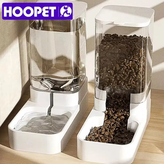 🇫🇷 Distributeur automatique HOOPET pour chiens & chats – Gamelle avec réservoir transparent pour croquettes et eau | 🇬🇧 HOOPET Automatic Dog & Cat Feeder – Transparent Food & Water Storage Dispenser for Puppies & Kittens
