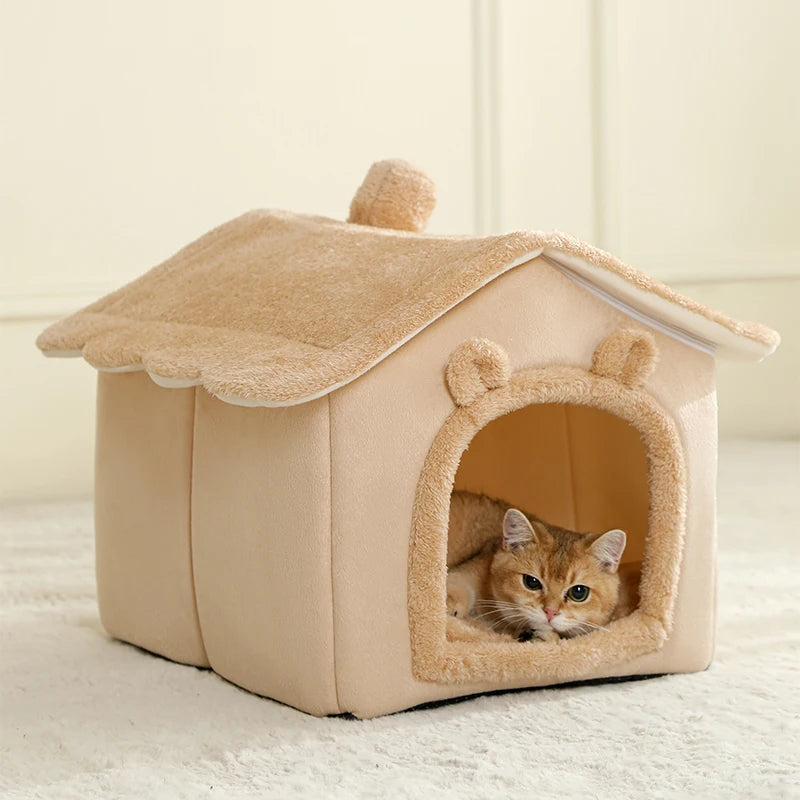 🇫🇷 Maison pliable pour animaux – Grotte lavable et amovible, canapé-lit pour petit chien et chat de petite à moyenne taille 🇬🇧 Foldable Pet House – Removable & Washable Cave Sofa Bed for Extra Small Dogs and Small/Medium Cats