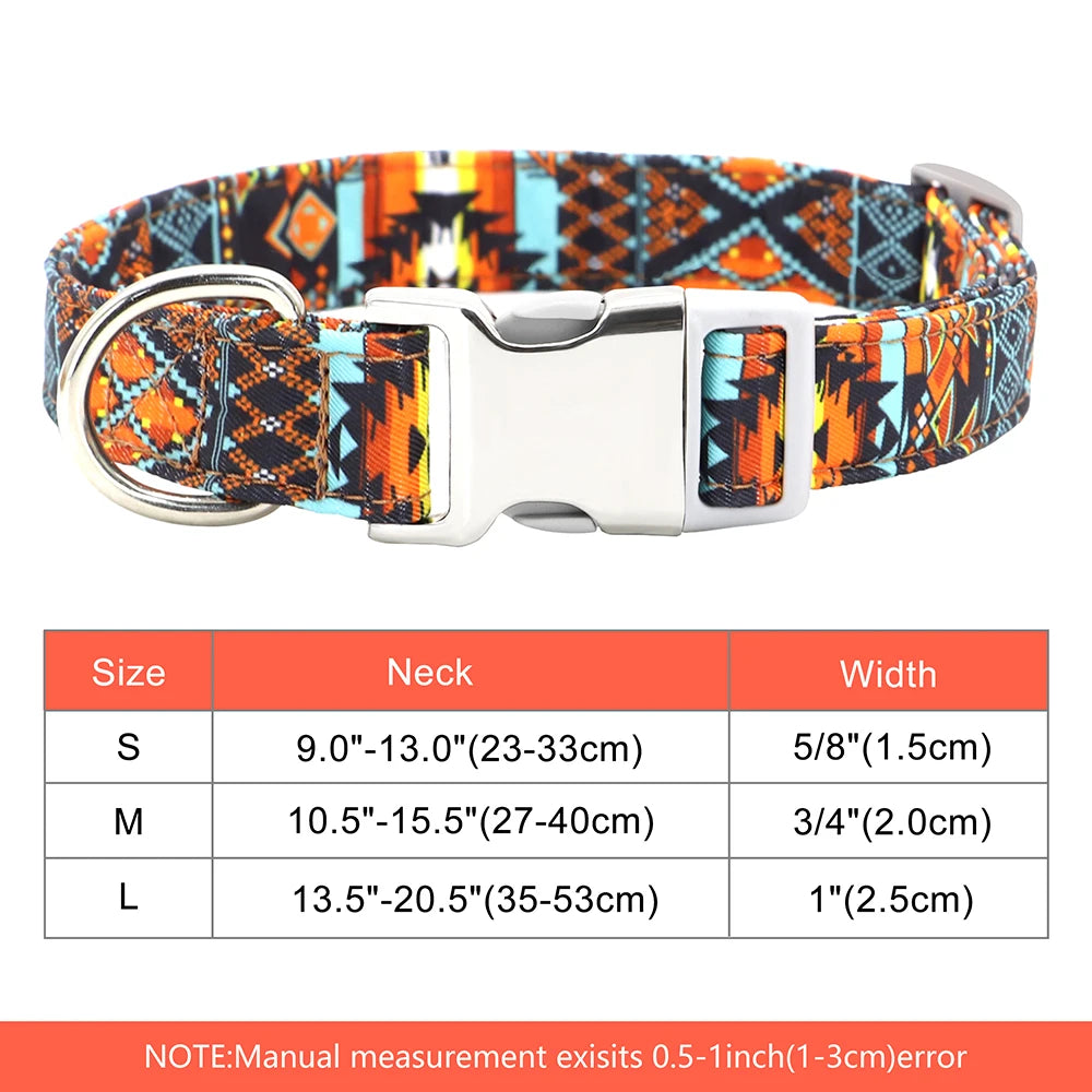 🇫🇷 Collier réglable en nylon pour chien – Personnalisé avec gravure sur la boucle, anti-perte, pour petits, moyens et grands chiens  🇬🇧 Adjustable Nylon Dog Collar – Personalized with engraved buckle, anti-lost, for small, medium & large dogs