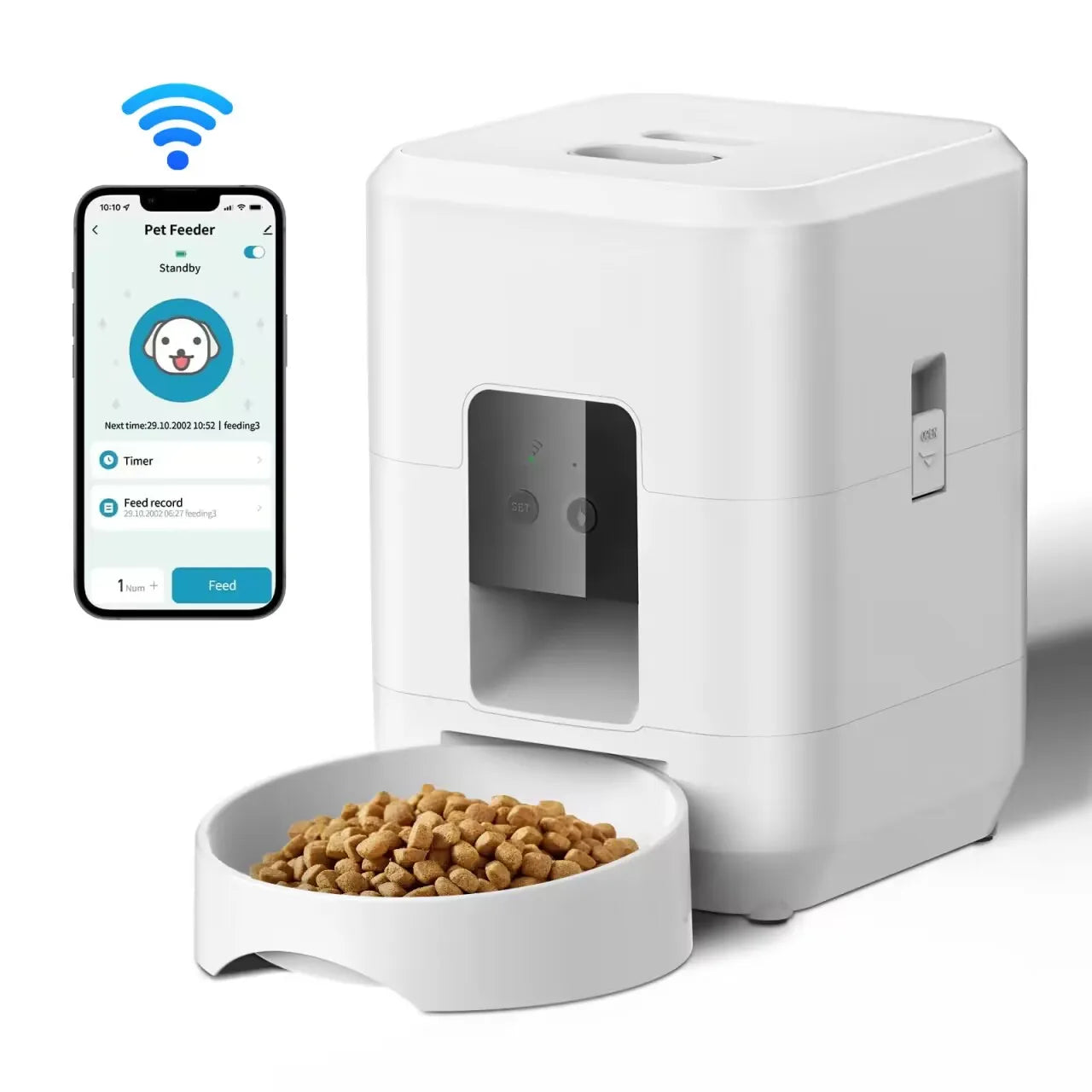 🇫🇷 🍽️ Nourriture programmée et lente – évite les excès ⏱️ Contrôle du temps – pour chiens et chats 🇬🇧 🍽️ Timed & slow feeding – avoids overeating ⏱️ Time control – for cats & dogs