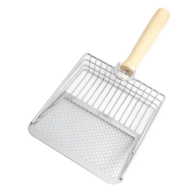 🇫🇷 Pelle à Litière Universelle en Acier Inoxydable avec Poignée – Tamis Fin & Pratique pour Nettoyage Facile | 🇬🇧 Universal Stainless Steel Cat Litter Scoop with Handle – Fine Mesh & Convenient Cleaning Tool